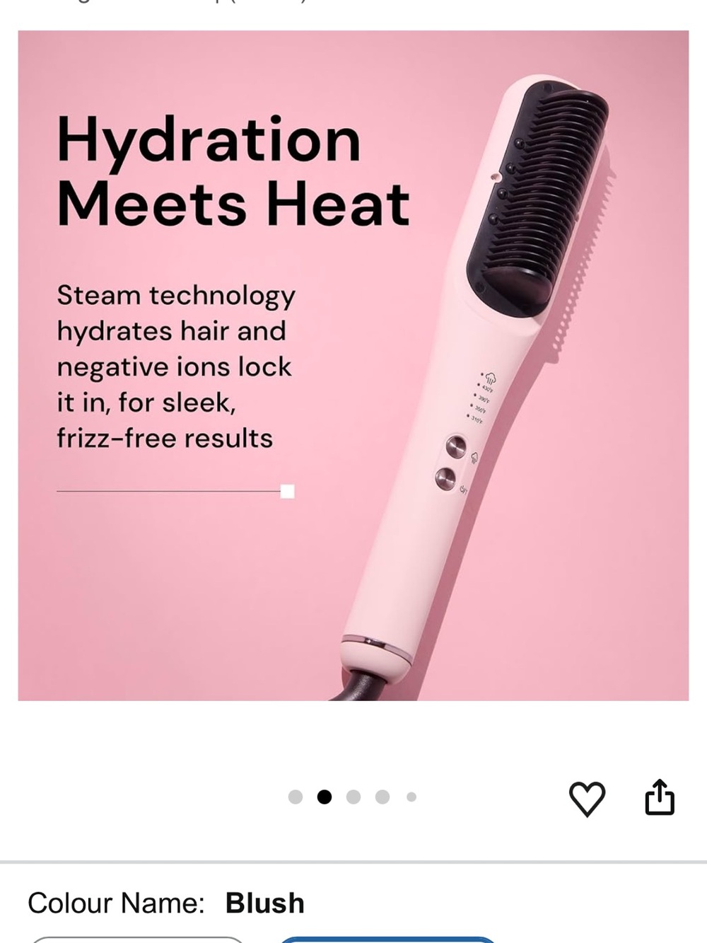 Lange Pink Hot Air Straightening Brush